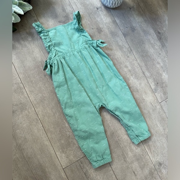Cat & Jack Boho Muslim Romper One-Piece 12 Months Baby Girl Green Jumpsuit - Picture 7 of 16